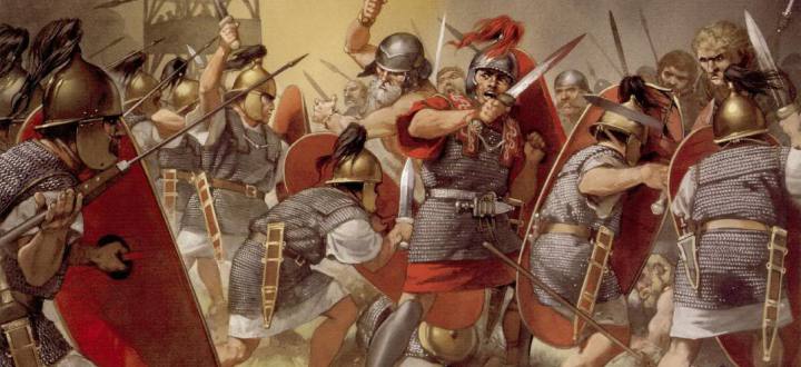 Roman army in battle